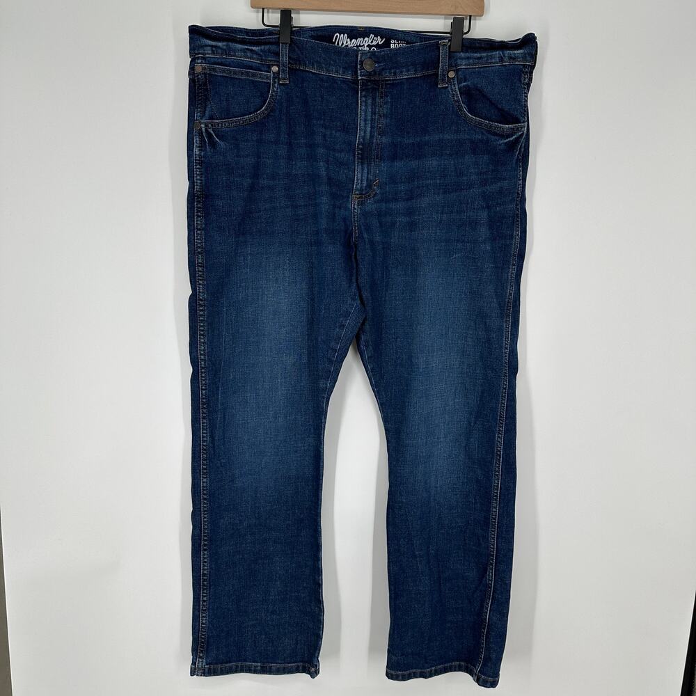 Wrangler Retro Slim Bootcut Dark Wash Western Mens Jeans 42x30